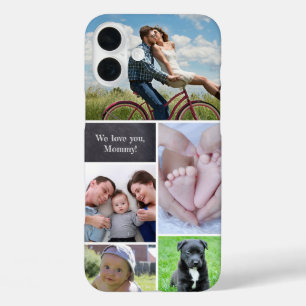 家族の思い出パーソナライズされた写真コラージュ iPhone 16 PLUSケース