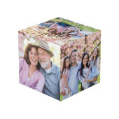 家族の思い出パーソナライズされた祖父母の写真 フォトキューブ (裏面アングル)