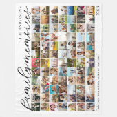 家族の思い出パーソナライズされた84フォトコラージュ フリースブランケット (正面)