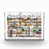 家族の思い出パーソナライズされた84写真コラージュ フォトブロック (正面)