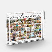 家族の思い出パーソナライズされた84写真コラージュ フォトブロック (左)