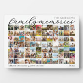 家族の思い出パーソナライズされた84写真コラージュ フォトプラーク (正面)