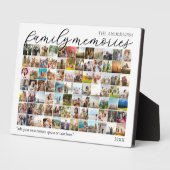 家族の思い出パーソナライズされた84写真コラージュ フォトプラーク (側面)