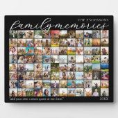 家族の思い出パーソナライズされた96フォトコラージュ フォトプラーク (正面)