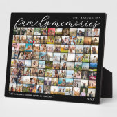 家族の思い出パーソナライズされた96フォトコラージュ フォトプラーク (側面)