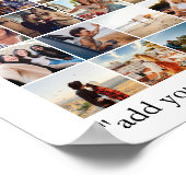 家族の思い出パーソナライズされた96フォトコラージュ ポスター (角)
