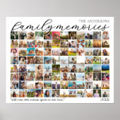 家族の思い出パーソナライズされた96フォトコラージュ ポスター (正面)