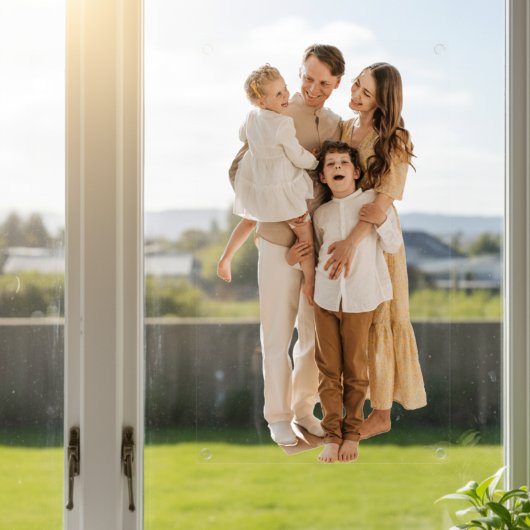 家族の思い出パーソナライズされた：フォトウィンドウ ウィンドウサイン