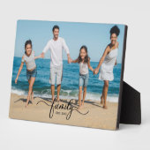 家族の思い出1写真水平エレガント フォトプラーク (側面)