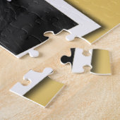 家族の思い出4 xカスタム写真チャレンジイエロー ジグソーパズル (側面)