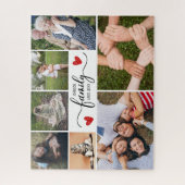 家族の思い出7写真コラージュ手書き文字 ジグソーパズル (縦)