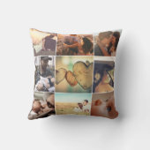 家族の思パーソナライズされたい出モザイク クッション (裏面)