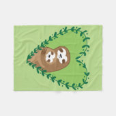 家族の怠惰 フリースブランケット (正面(横))