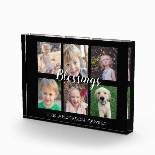 家族の恵み| 6つの写真のコラージュの写真のブロック フォトブロック (右)