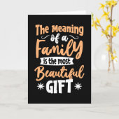 家族の意味が最も美しい贈り物 カード (黄色い花)