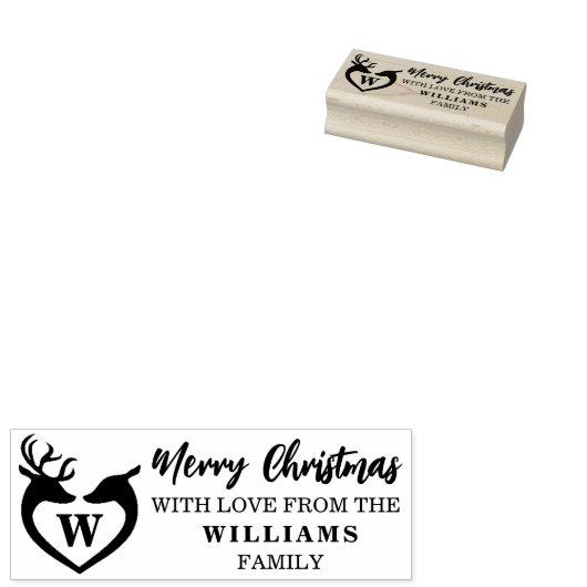 家族の愛でクリスマスカスタムを楽しむ ラバースタンプ (押印)