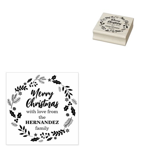 家族の愛でクリスマスカスタムを楽しむ ラバースタンプ (押印)