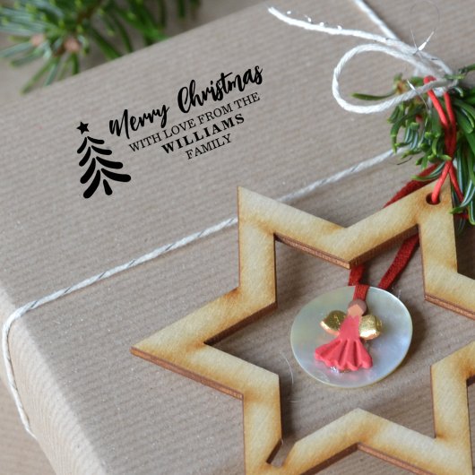 家族の愛でクリスマスカスタムを楽しむ ラバースタンプ