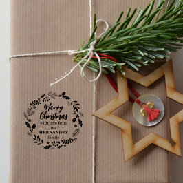 家族の愛でクリスマスカスタムを楽しむ ラバースタンプ