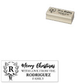 家族の愛でクリスマスカスタムを祝う ラバースタンプ (押印)