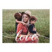 家族の愛のスクリプトのパーソナライズされた写真 フォトプリント            (正面)