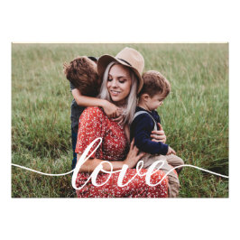 家族の愛のスクリプトのパーソナライズされた写真 フォトプリント           