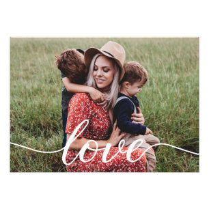 家族の愛のスクリプトのパーソナライズされた写真 フォトプリント           