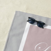 家族の愛のスクリプト写真モノグラムビーチタオル ビーチタオル (インサイチュ)