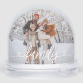 家族の愛のハートパーソナライズされた写真 (裏面)