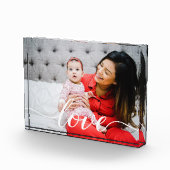 家族の愛の家族のスクリプトのパーソナライズされた写真 フォトブロック (右)