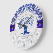 家族の愛の木 – 45周年 ラージ壁時計 (傾斜)