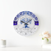 家族の愛の木 – 45周年 ラージ壁時計 (ホーム)