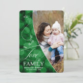 家族の愛の緑の《写真》ぼけ味クリスマスフォトホール シーズンカード (スタンド正面)