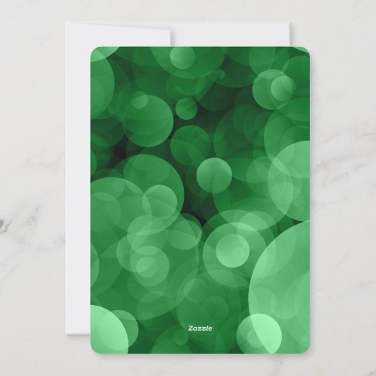 家族の愛の緑の《写真》ぼけ味クリスマスフォトホール シーズンカード (裏面)