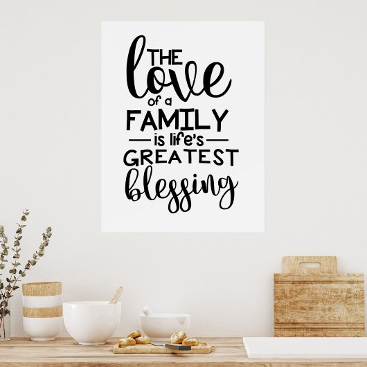 家族の愛は人生の愛素晴らし賛美だ ポスター (キッチン)
