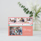 家族の愛メッセージを伝えるフォトコラージュ ポストカード (スタンド正面)