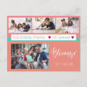 家族の愛メッセージを伝えるフォトコラージュ ポストカード (正面)