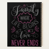 家族の愛モダン記憶の写真 プランナー手帳 (裏面)