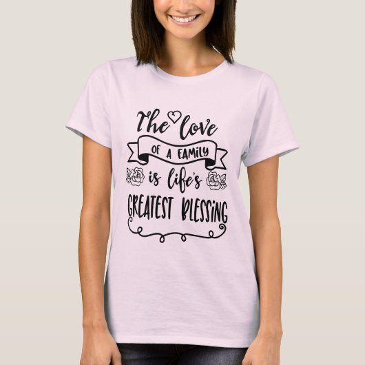 家族の愛恵みワードアートTシャツ Tシャツ (正面)