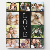 家族の愛10フォトコラージブラック フォトプラーク (正面)