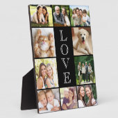 家族の愛10フォトコラージブラック フォトプラーク (側面)