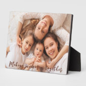 家族の愛：カスタマイズ可能な彼女の子供を持つ母親 フォトプラーク (側面)