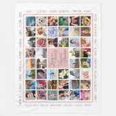 家族の愛 | フォトコラージュカスタム記念品 フリースブランケット (正面)