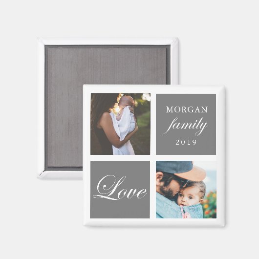 家族の愛 |フォトパーソナライズされたマグネット マグネット (正面/裏面)