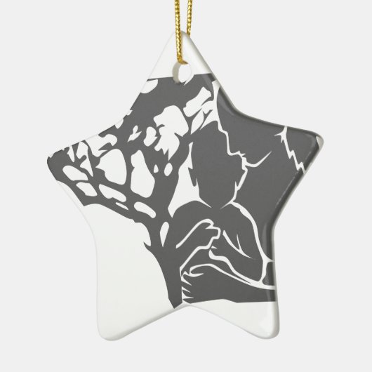 家族の愛/母および子供 セラミックオーナメント (左)