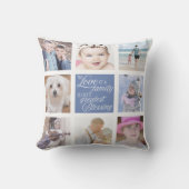 家族の愛 | 8正方形フォトカスタムの色 クッション (正面)