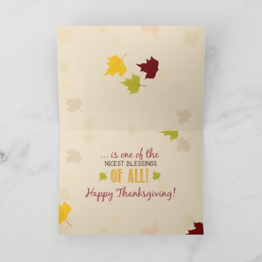 家族の感謝の贈り葉物 シーズンカード (内部)