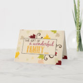 家族の感謝の贈り葉物 シーズンカード (正面)