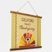 家族の感謝祭のパーソナライズされた壁 吊り下げ型タペストリー (傾斜あり)