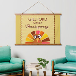 家族の感謝祭のパーソナライズされた壁 吊り下げ型タペストリー